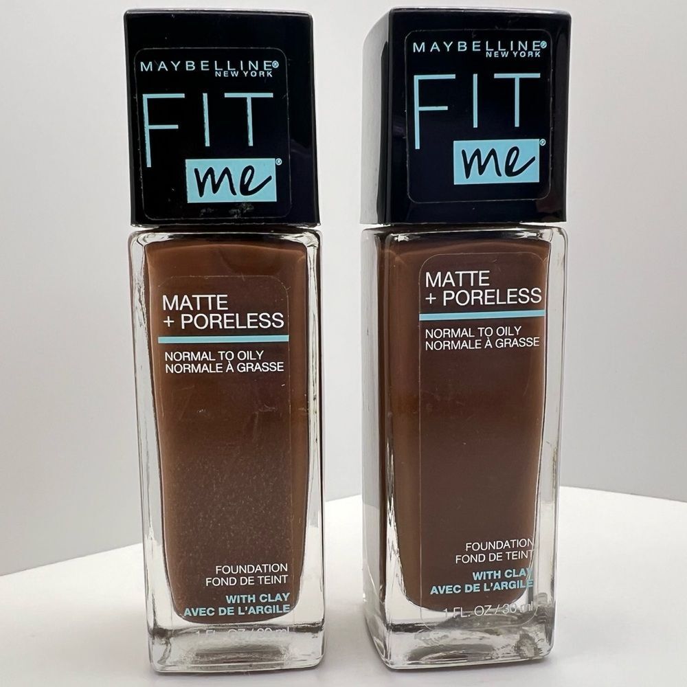🦋$8 ~ (2) Maybelline Fit Me Foundation ~ 375 Java ~ Matte & Poreless ~ NEW